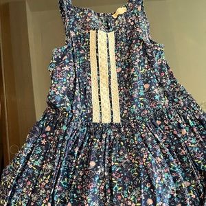Tucker & Tate Girls Cotton Floral Dress Size 6 EUC